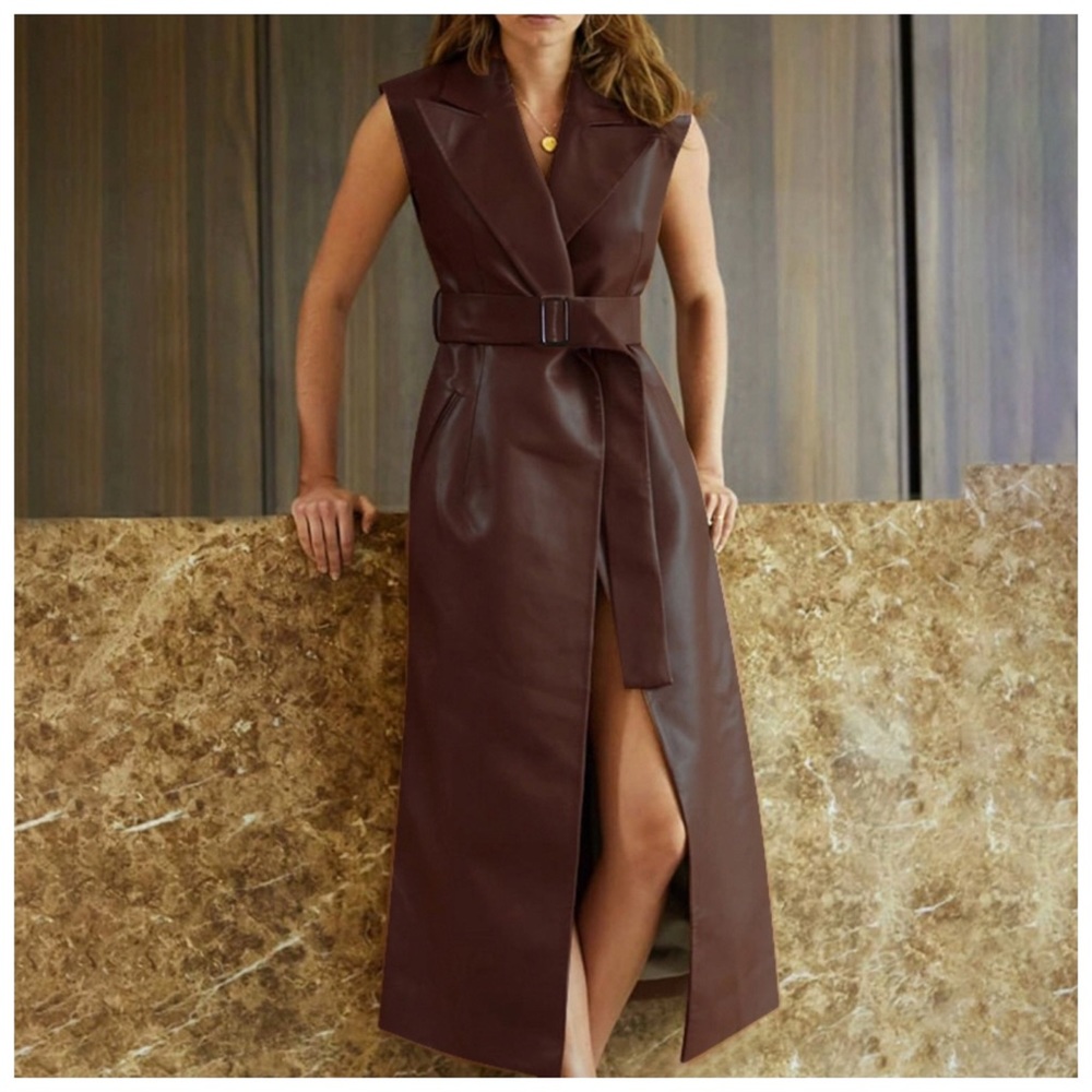 The MYSHYA Vegan Leather Dress - Picture 3 of 8